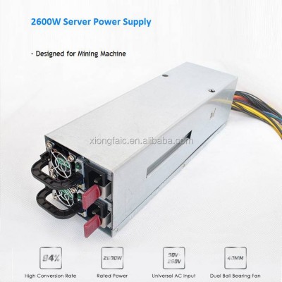 2600w Server Power Supply 94% High Efficiency Gpu Rig 90-260v Power Tools Accessories